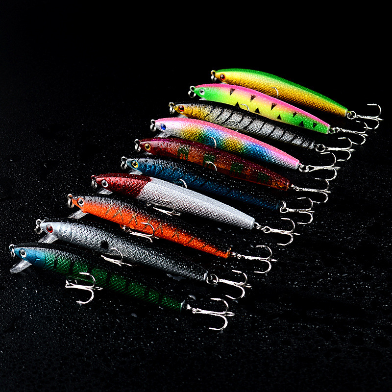 Sinking Minnow Fishing Lures 80mm 11g Haed Baits Fresh Water Bass Swimbait Tackle Gear