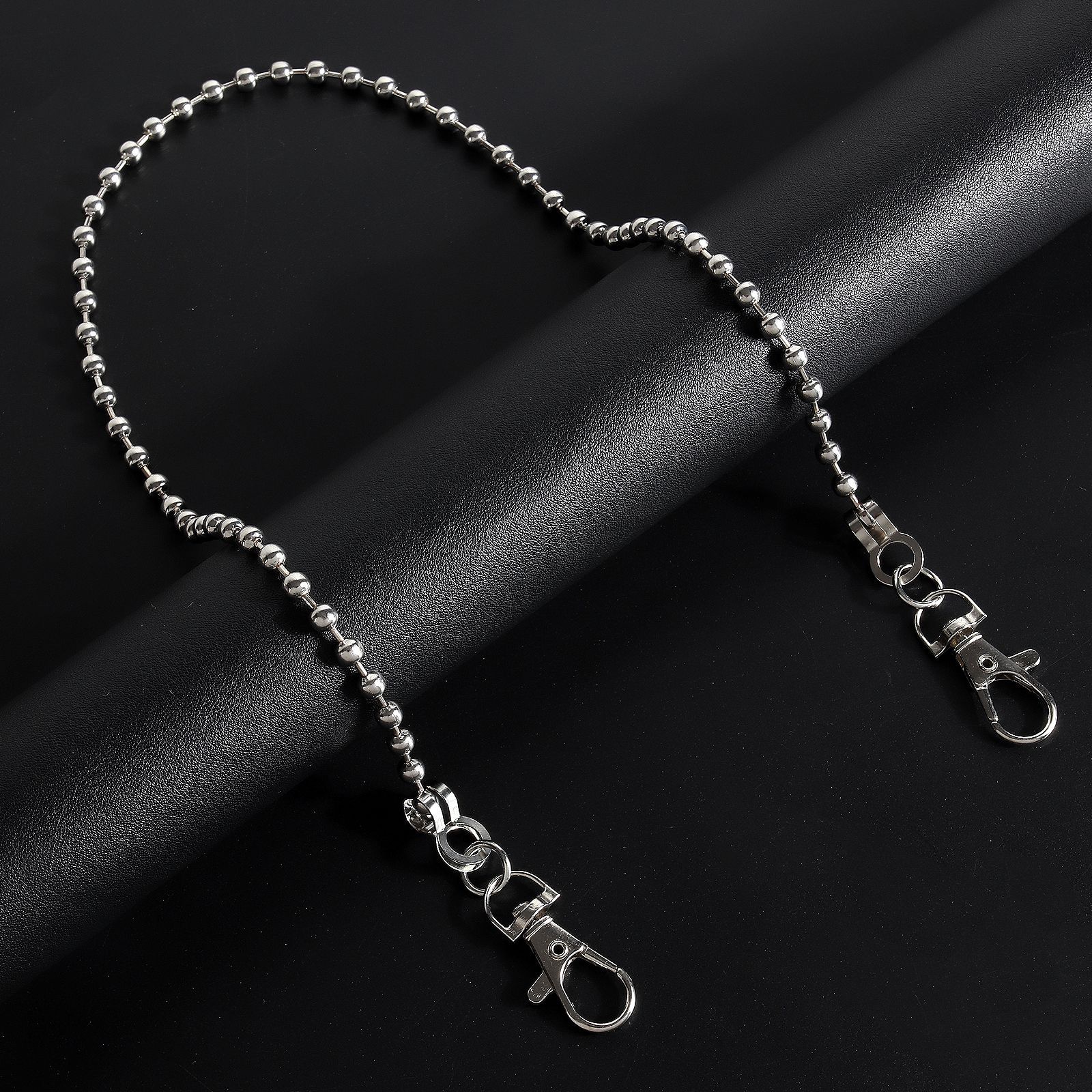 Metal Single Loop Geometric Bead Men's Pants Chain Waist Accessory Hip Hop Personality Jewelry_voghion.com