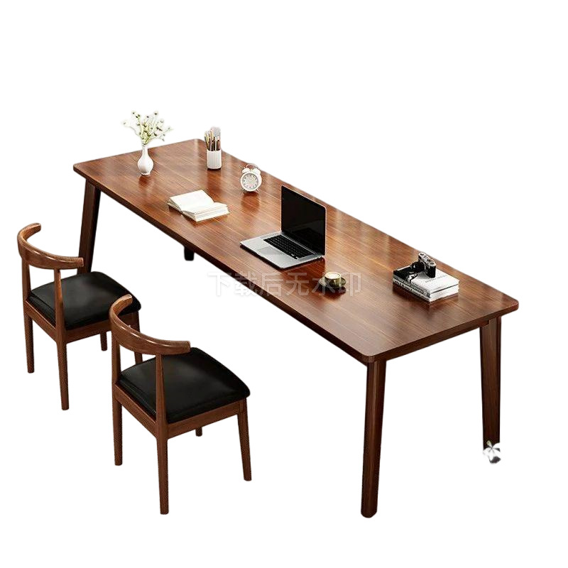 Mesa larga sala de estar larga mesa larga pierna de madera sólida mesa de computadora mesa de estudio mesa de caligrafía para adultos para dos personas