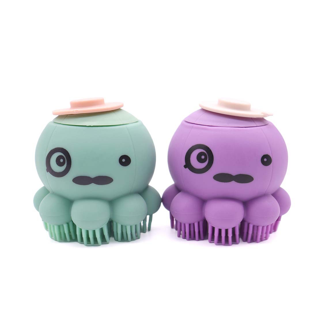 Nuevo cepillo de baño para mascotas, cepillo para perros, cepillo de belleza, gel de ducha, cepillo de belleza con forma de pulpo, fábrica de origen