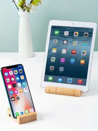 Environmentally friendly creative mobile phone stand office desktop learning tablet phone bamboo desktop stand lazy base