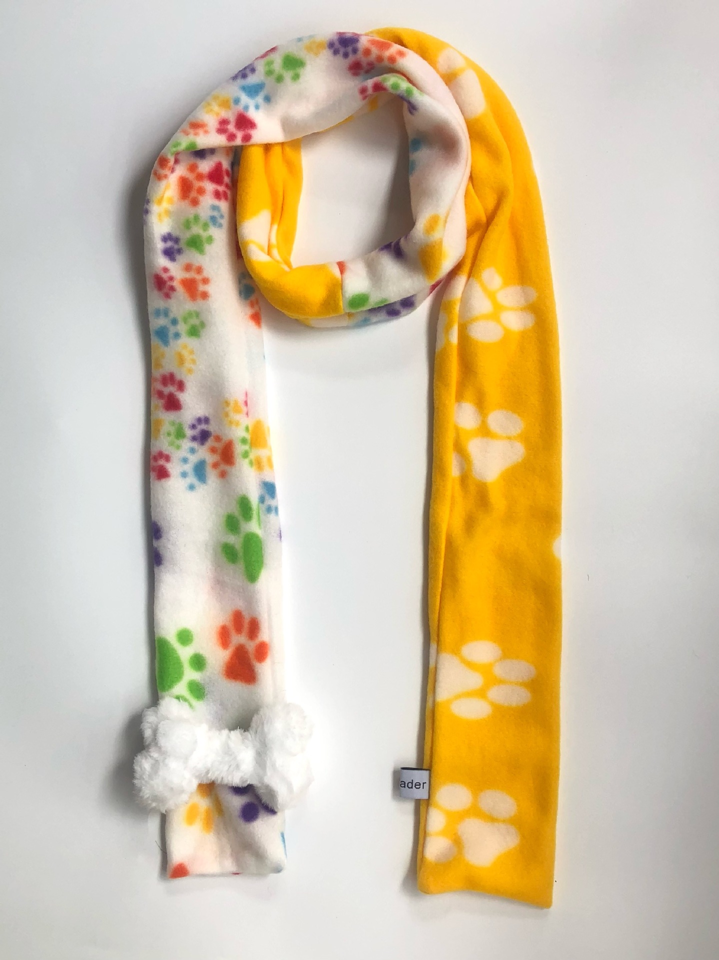Dog Claw Splicing Scarf * Cute Ghost Horse Millennium Y2K Sweet Cool Style Subcultural Girl Color Clash Bone_voghion.com