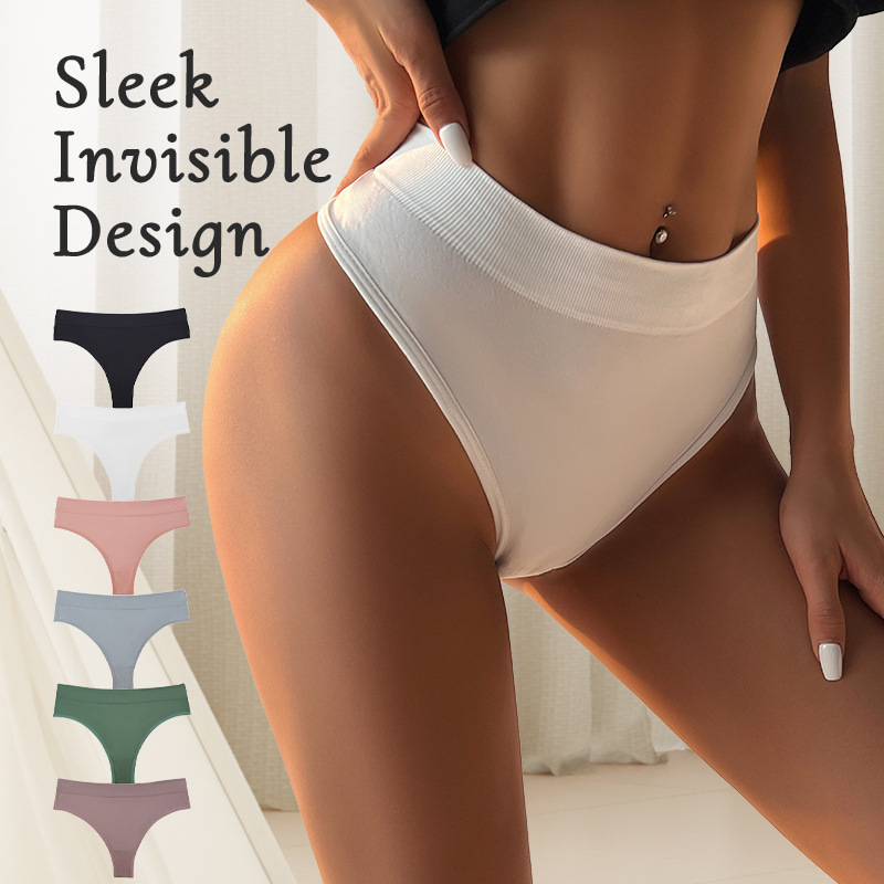 Cross-Border Amazon Sexy Underwear High-Waisted Seamless Breathable and Comfortable Briefs Large Size Sports Bikini Underwear for Women