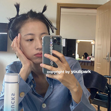 韩国ins周雨彤同款字母串珠适用苹果14promax创意iphone13手机壳8