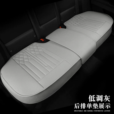 Multi-function pad backrest, breathable, patchwork leather - gray-rear-row