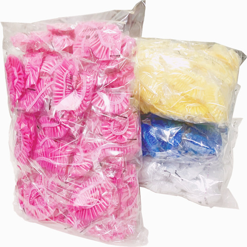 Disposable shower cap, individual packaging, pink, blue, yellow, striped, waterproof, hotel, beauty salon shower cap