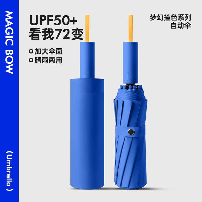 128骨遮阳伞女折叠高级感男士加大自动太阳伞防晒晴雨两用伞|undefined