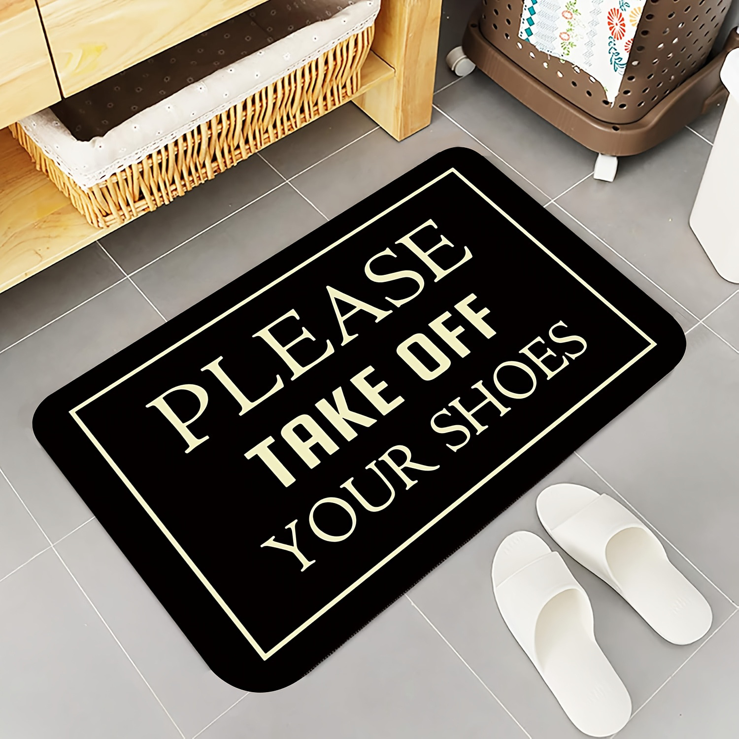 Flannel Shein Dog Paw Floor Mat Bathroom Floor Mat Entrance Door Mat Bathroom Absorbent Foot Mat Dropshipping