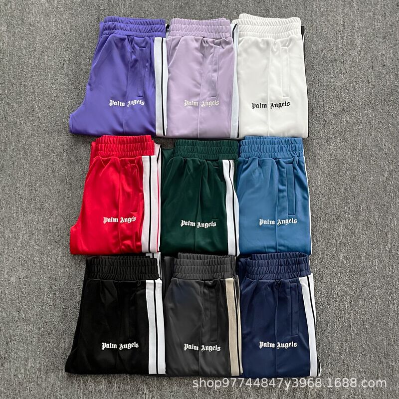 Palm Palm Angel Angels American high street letter sweatpants side zipper striped men's and women's sports straight trousers