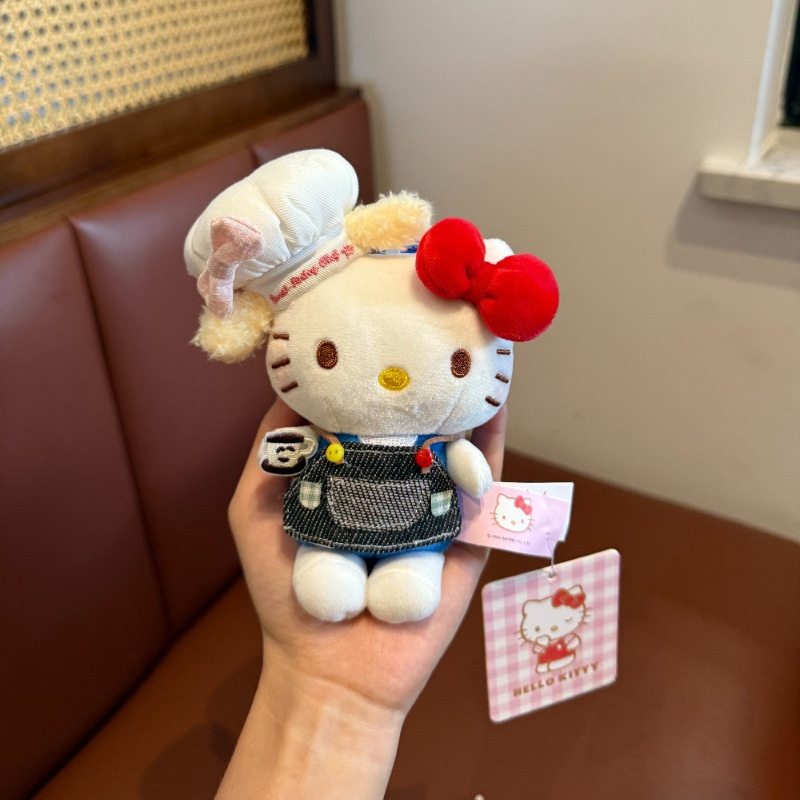 正版kt挂件HelloKitty三丽鸥毛绒公仔玩偶钥匙扣可爱包挂饰礼物|undefined