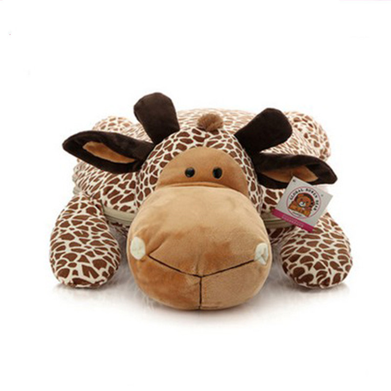 Almohada de Peluche con Diseño de Animal de Dibujos Animados, Manta Multifuncional Dos en Uno para Aire Acondicionado, Oficina, Siesta, Auto