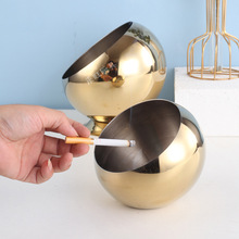 不锈钢桌面垃圾桶办公茶几台面果皮收纳桶创意烟盅酒吧KTV烟灰B&r