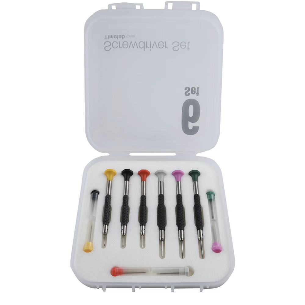 修表工具 韩国进口螺丝刀精刚一字螺丝批 配备用头六支装起子套装