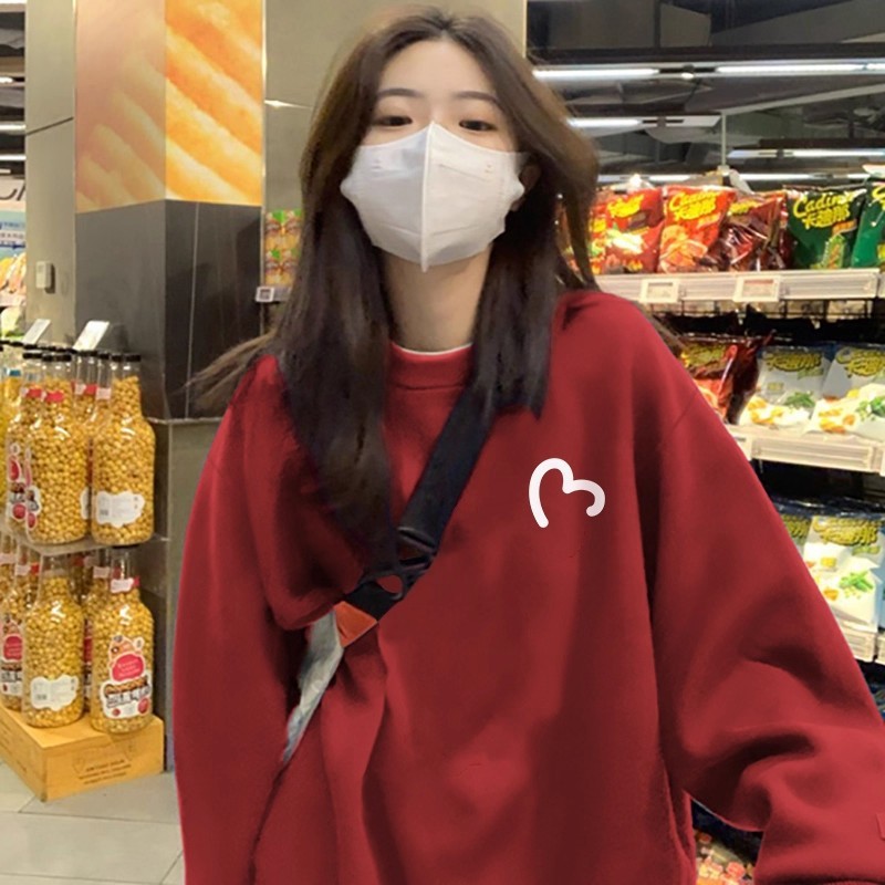 胖mm240斤时尚圆领卫衣女2025秋冬装新款宽松百搭韩版慵懒风ins潮|undefined