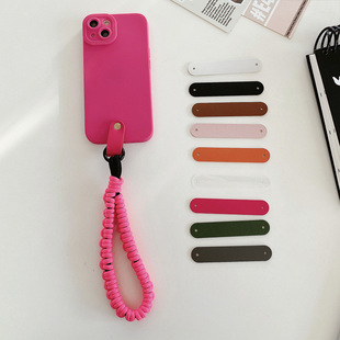 Wrist strap leather buckle mobile phone shell lanyard leather buckle hanging buckle accessories accessories lanyard accessories buckle
