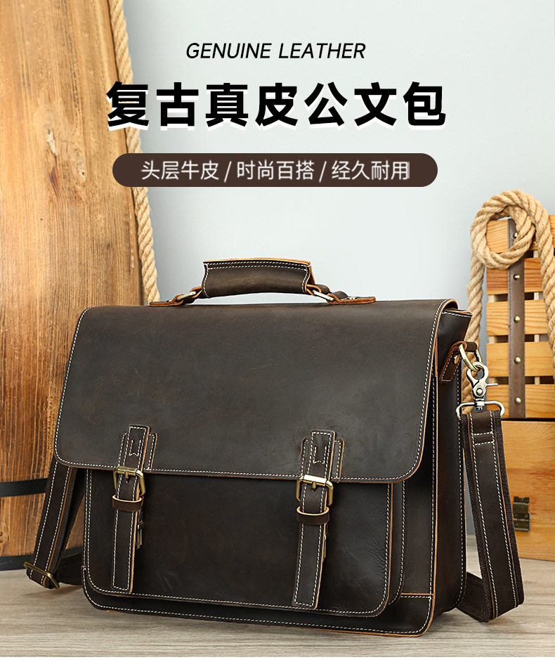 Túi đeo chéo nam da thật da ngựa điên phong cách retro, túi đeo vai đựng vừa máy tính bảng 8 inch — 1323 màu nâu, 1323cà phê, 6097 cà phê đen, 6097 màu nâu chi tiết 39