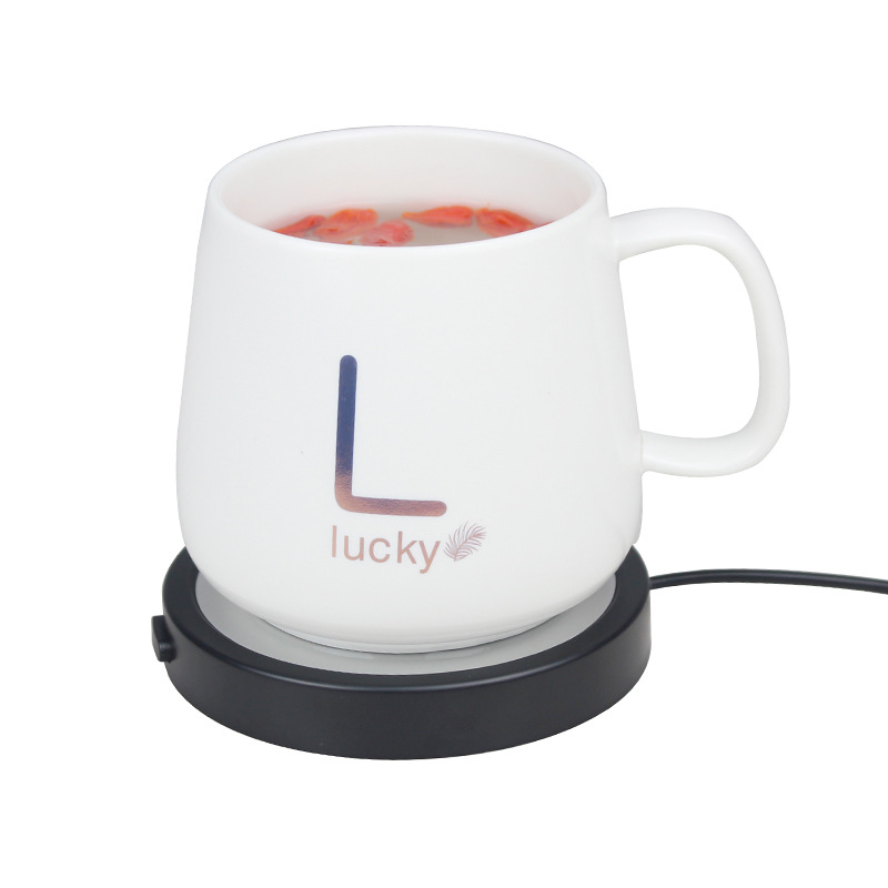 Amazon USB water Cup constant temperature heating coaster suit milk coffee office home warmer holiday gift
