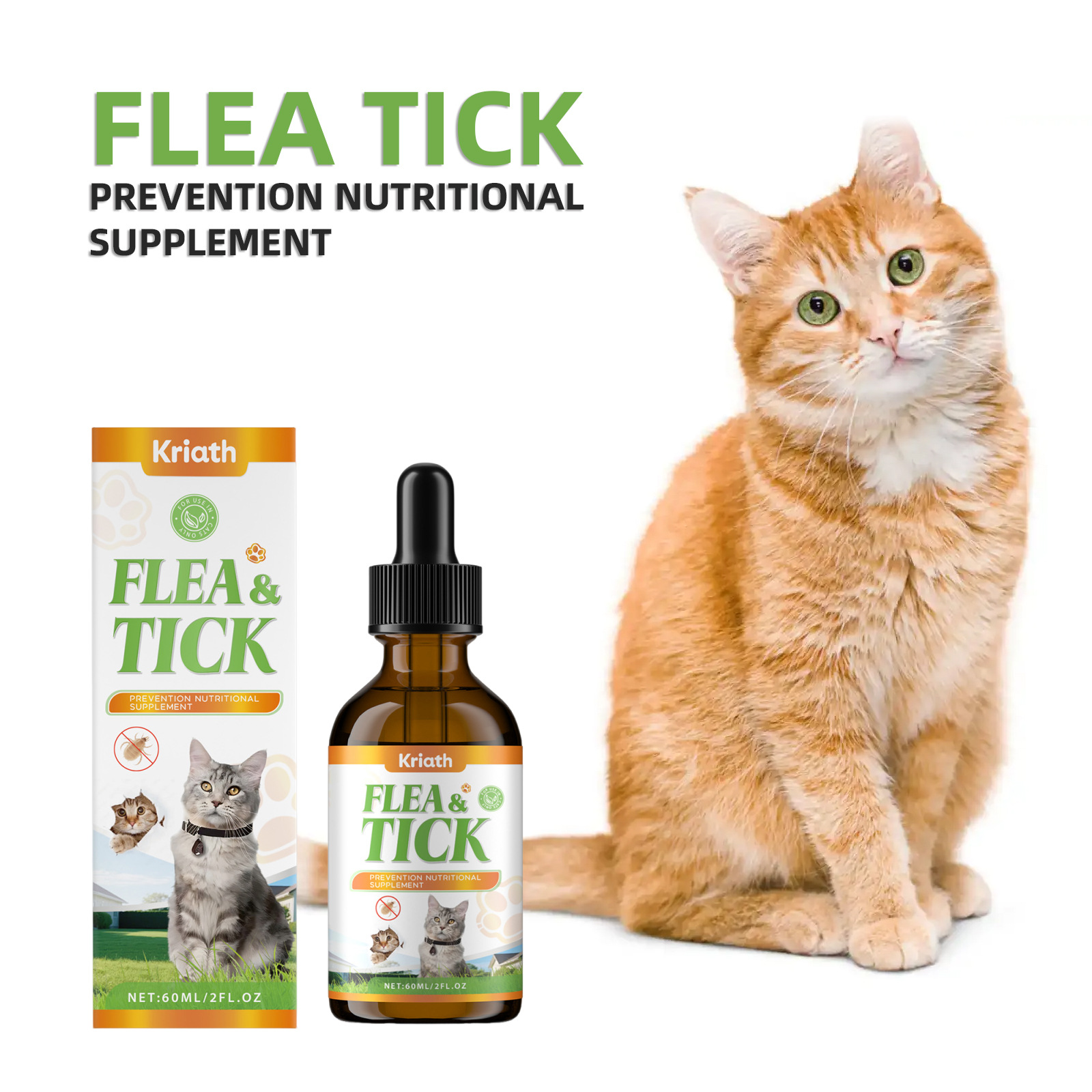 Kriath 猫用皮肤护理滴剂 温和洁净身体肌肤舒适日常呵护护理滴剂