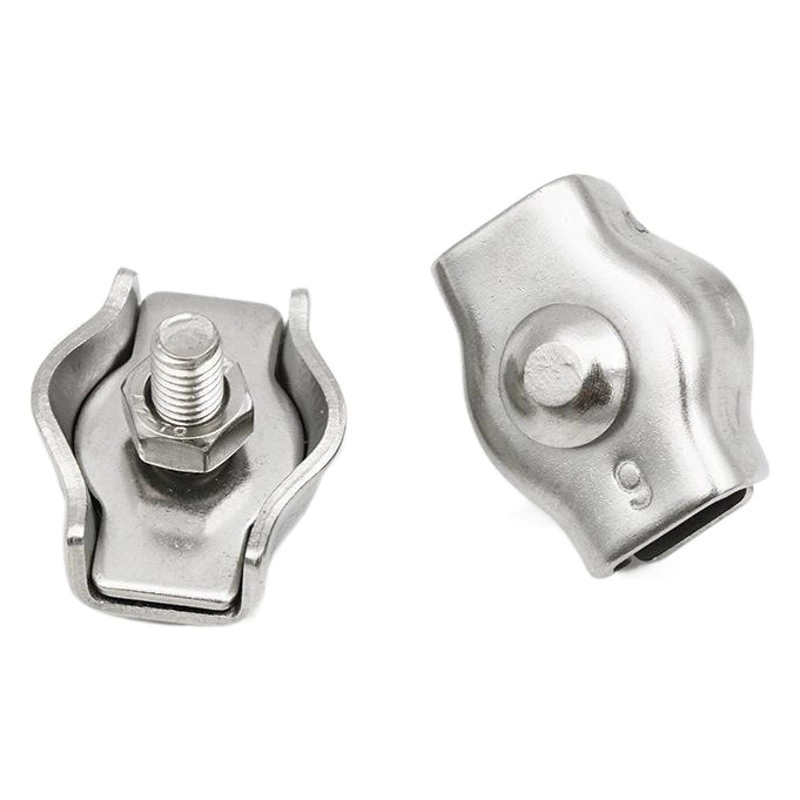 304 нержавеющая сталь одинарный зажим двойной зажим трос одинарный зажим двойная Зажимная головка декоративная пряжка замка головки патрона