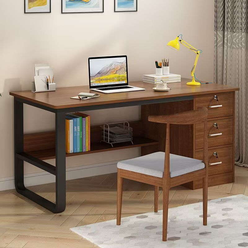 Computer Desk, Desktop Home-Use Bedroom Desk, Student Study Writing Desk, Simple Rental House Desk with Drawers Computer Desk, Desktop Home-Use Bedroom Desk, Student Study Writing Desk, Simple Rental House Desk with Drawers