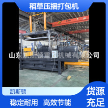 凯斯顿全自动卧式液压治沙专用秸秆柠条插柳稻草压捆打包机
