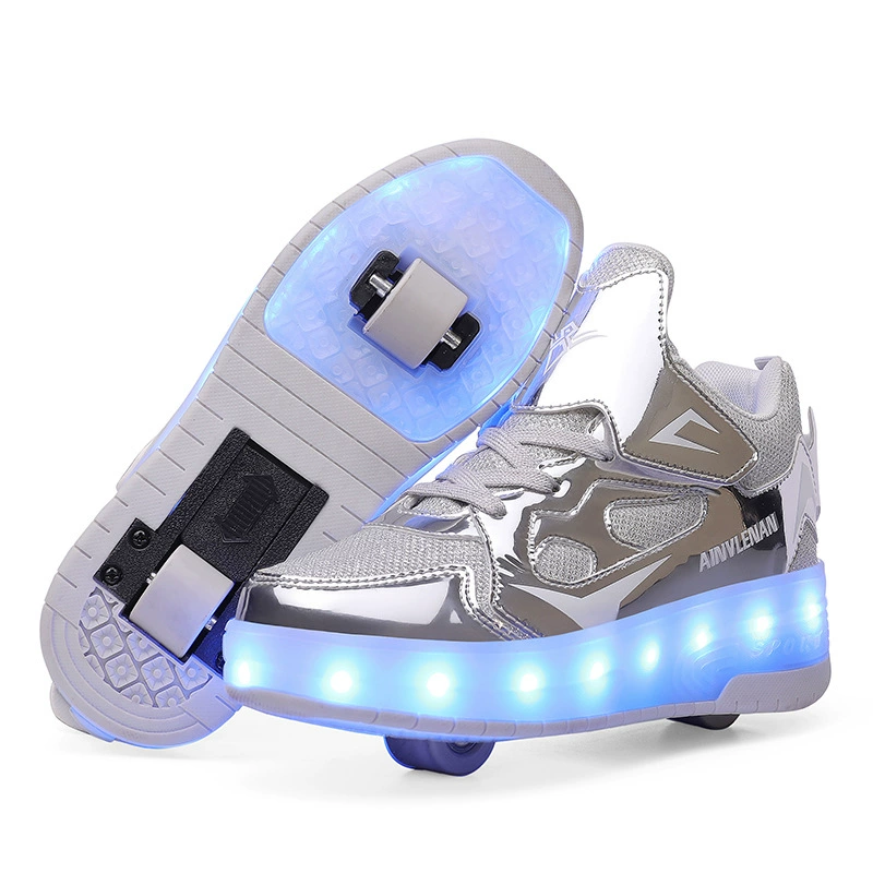 Flashing LED Roller Skates for Adults, Light-Up Two/ and Four-Wheel Models, Sizes EU 27–43