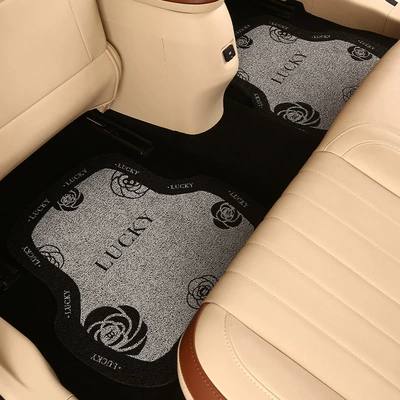 Cute Cartoon Car Floor Mat: Universal Foot Pad - lucky-camellia-floor-mats-2-in-the-back-row