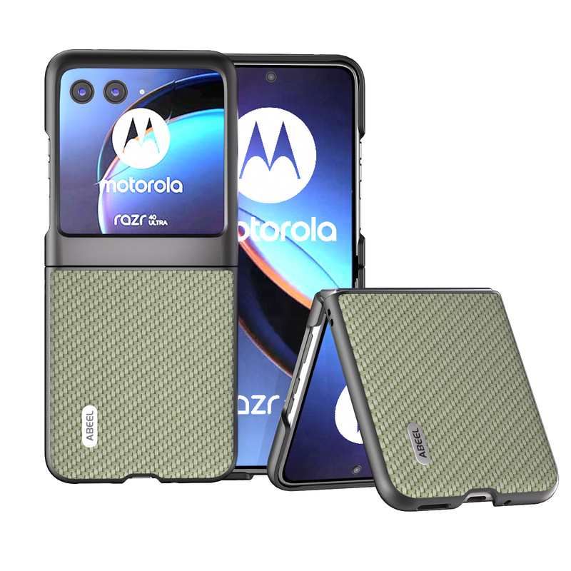 New Style For Motorola Moto Razr 50Ultra 2024 Carbon Fiber Folding Screen Phone Case
