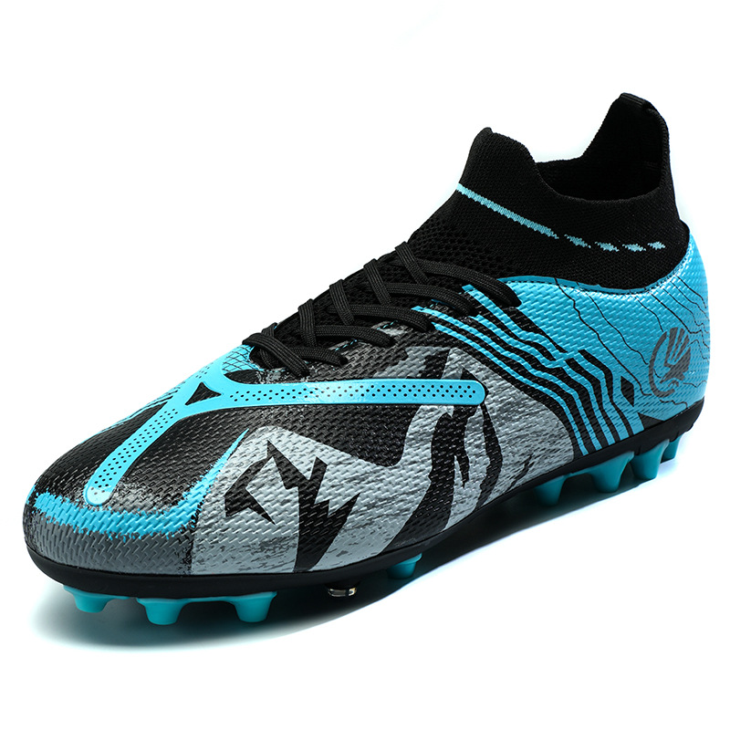 ShoeGlobe Cross-Border New Men And Women Students Long High-Top Broken Spikes Grass Training Football Shoes For Teenagers In Stock_voghion.com