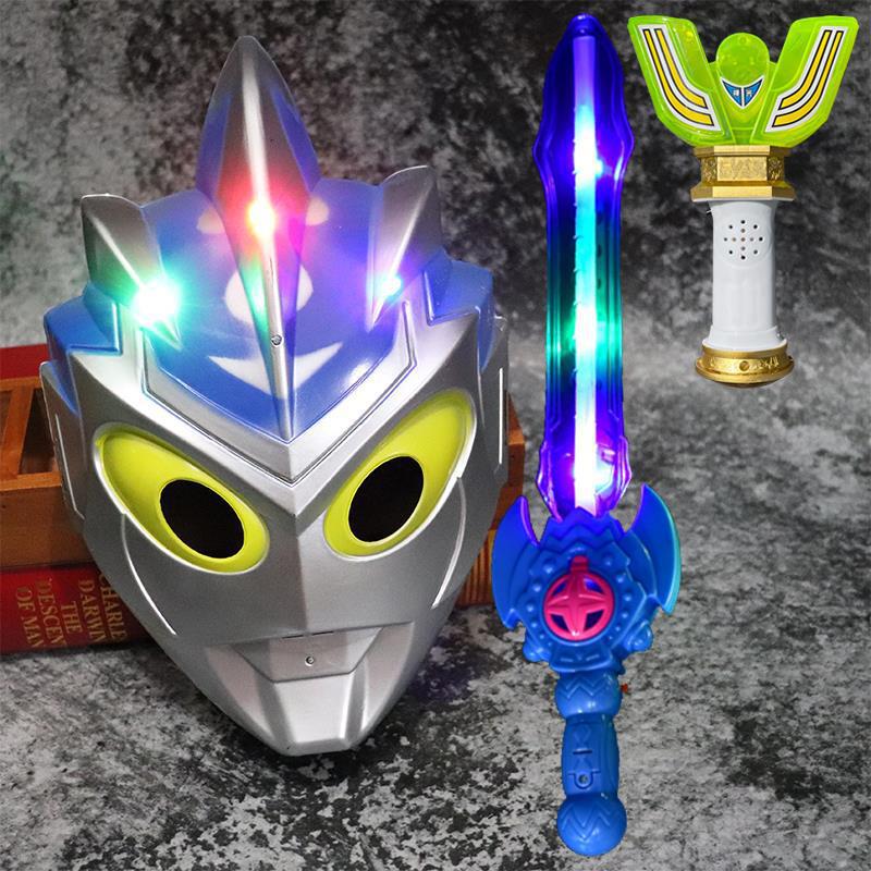 Cerro Autot máscara de niños luminosa máscara de casco de Digia Cerro armas juguetes para niños espada cuerpo