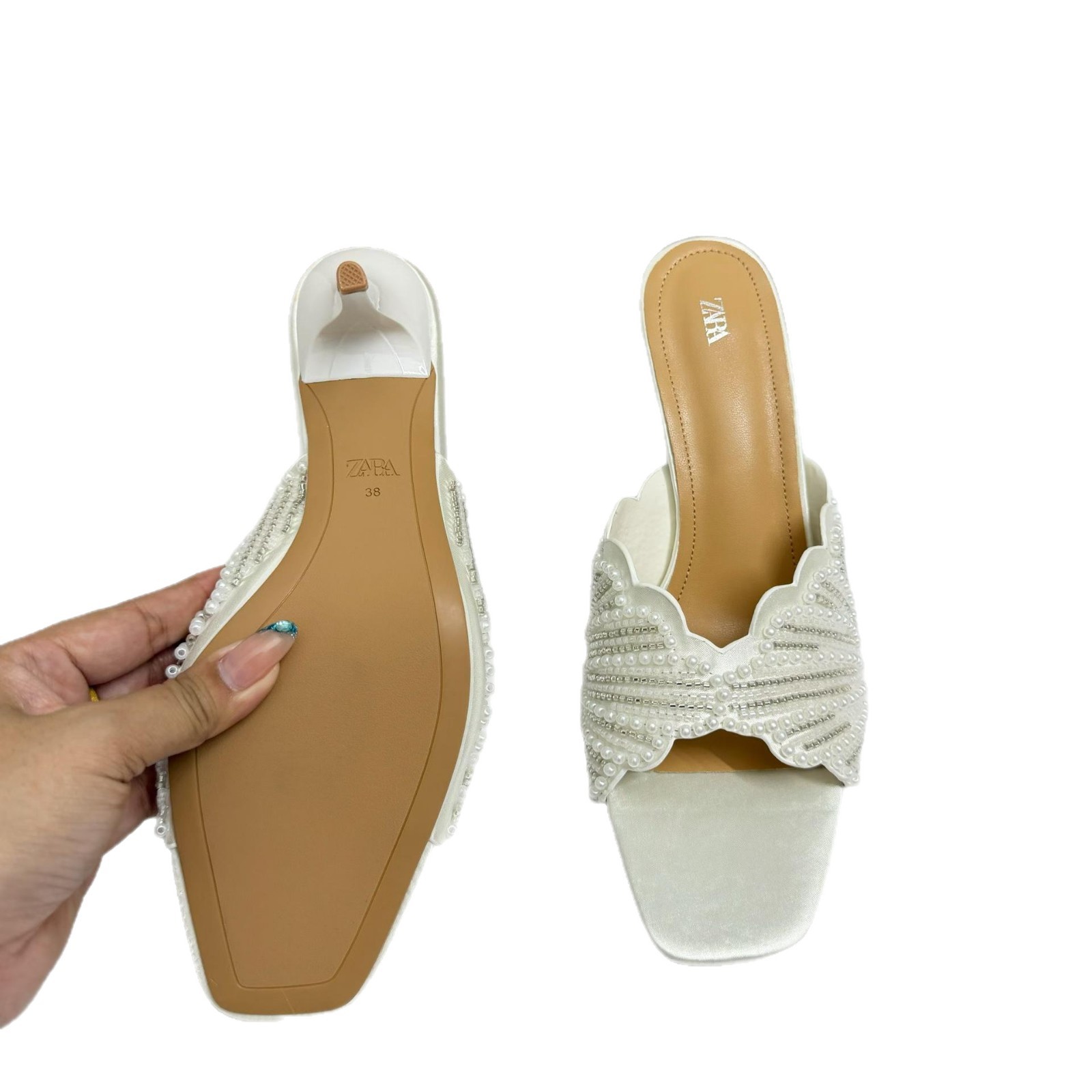 2026 Summer New Product Square Head Water Diamond Bow, Fine Heel, Versatile, Fashionable Open toed Roman Sandals for Women
