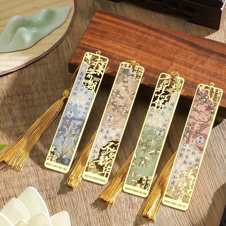 真鍮ブックマークカスタマイズされた文化的で創造的な景勝地中空中国風の古典的な創造的な国民的トレンド学校卒業ギフトお土産|undefined