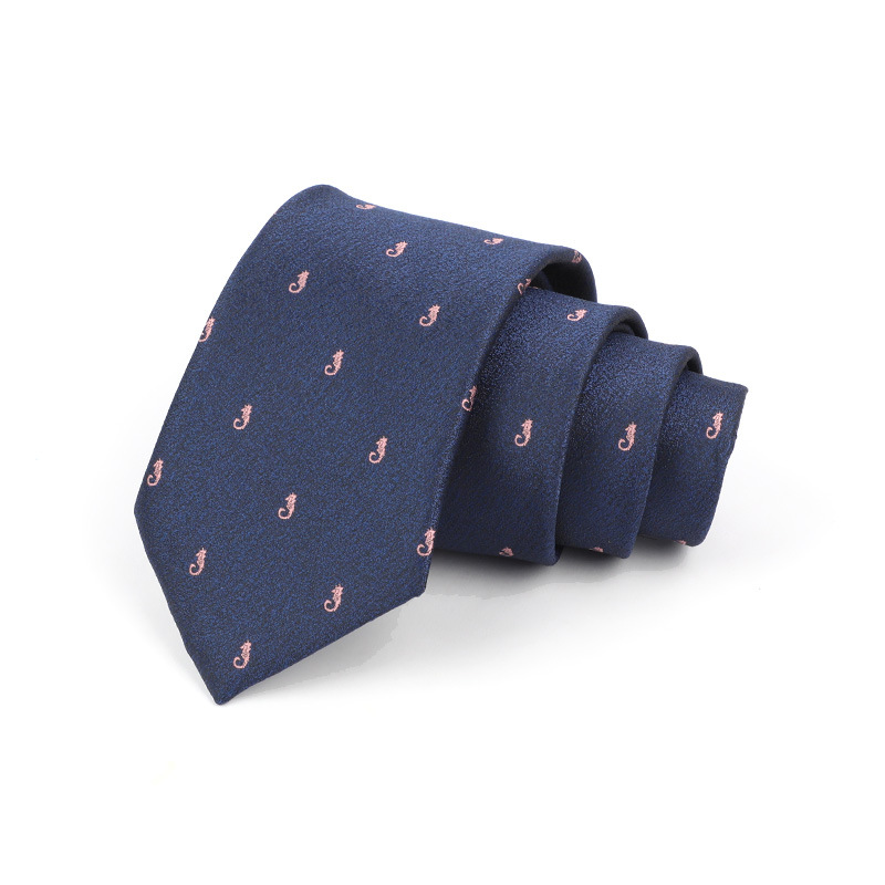 Corbata de hombre jacquard bordado 8CM poliéster seda corbata tejida hombre sentido superior l corbata logo diseño y producción