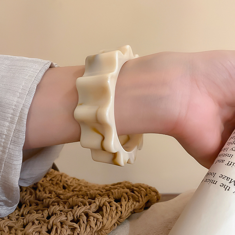 Pulsera Abierta Geométrica Irregular, Estilo 2026, Simple y Versátil, Joyería de Alta Gama