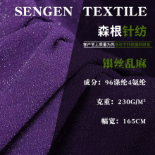 现货银丝星空乱麻肌理感面料时尚女装连衣裙舞台婚庆服饰针织面料