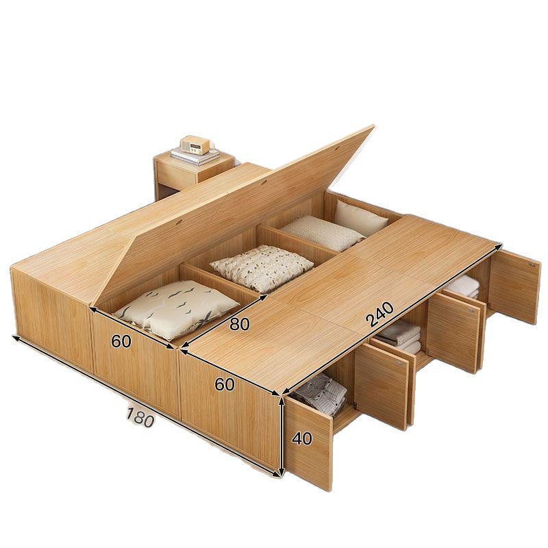 Cama de tatami flotante ventana armario armario de almacenamiento se puede colocar en el suelo balcón ventanas largas cubiertas de almacenamiento de dormitorio doméstico