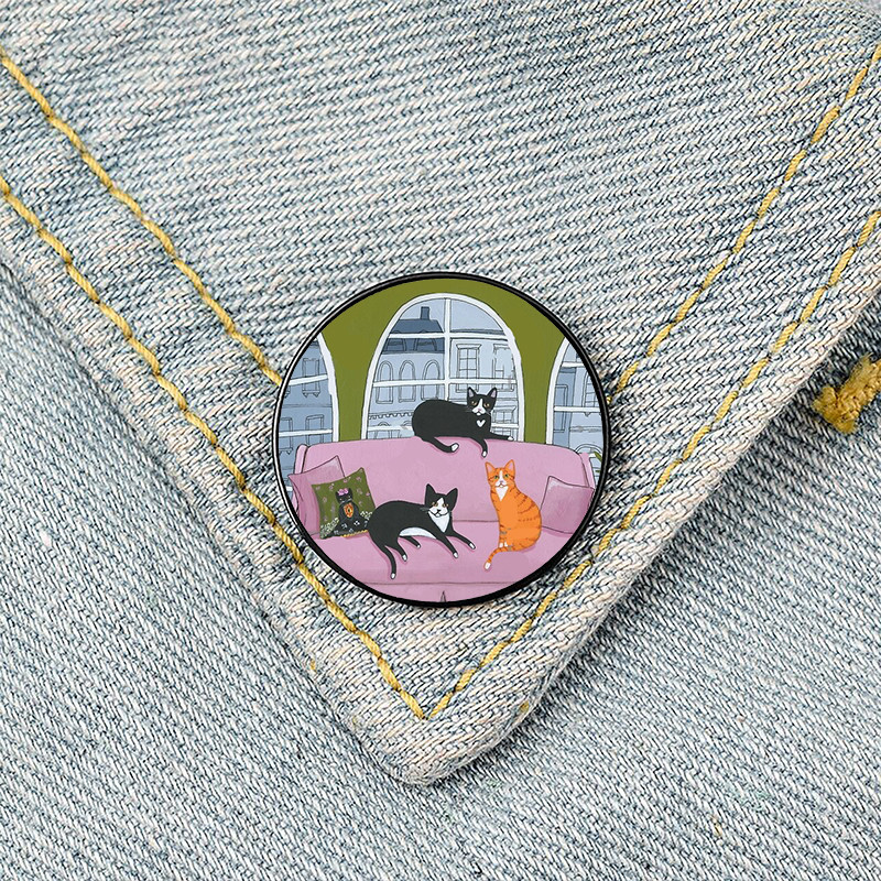 13g Weight Brooches Classification Holiday, Party Occasion Cartoon Style Pin Animal Mixed Materials Printing Unisex Brooches