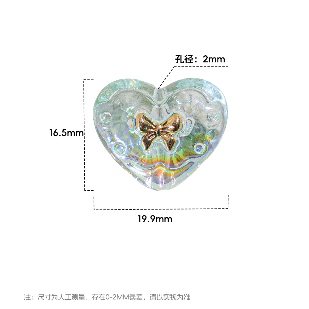 Ma Bei transparente amor con cuentas de oro resina hecha a mano DIY cadena de teléfono móvil bolso cadena collar pendientes accesorios para el cabello