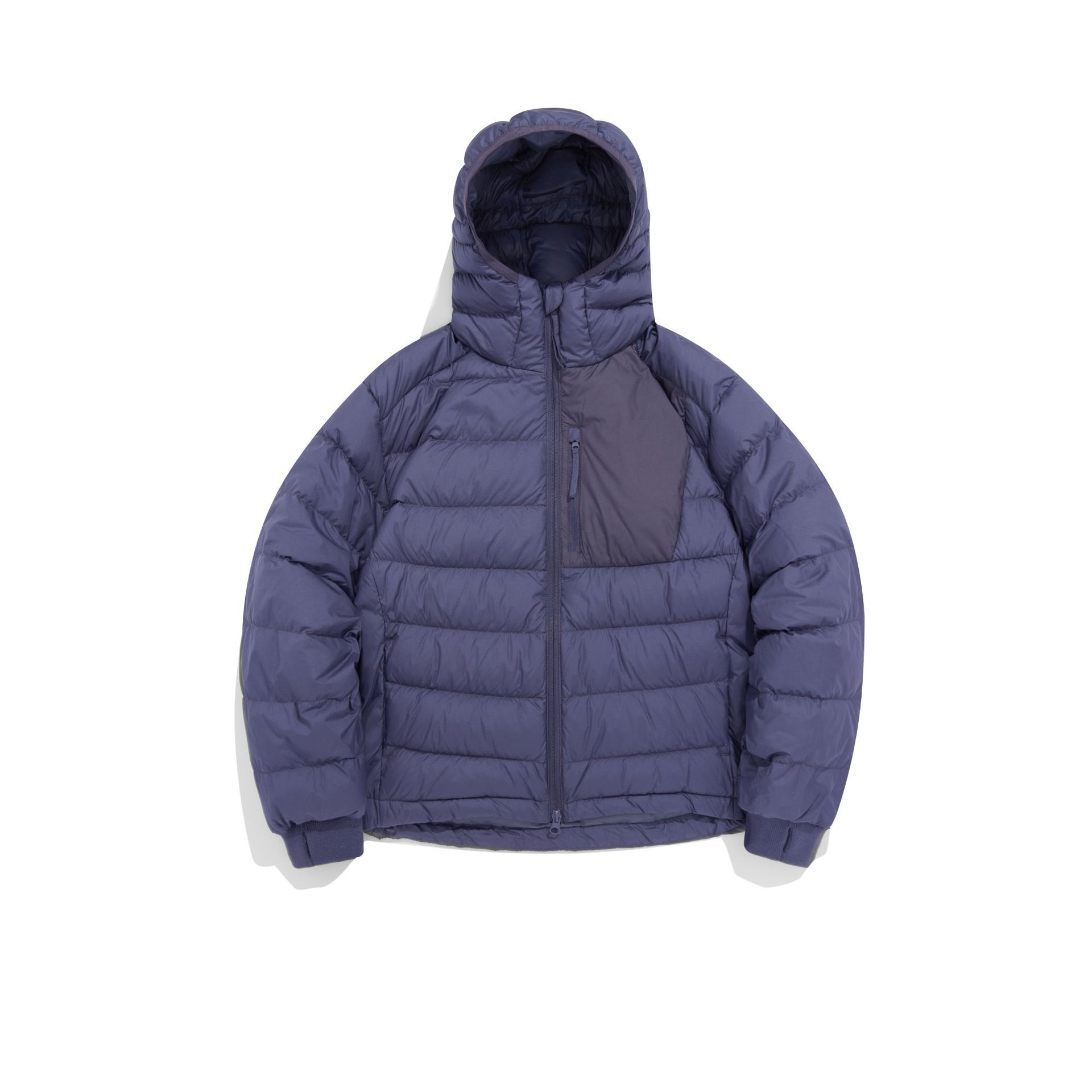 Herrenbekleidung 90 Weiße Entenseide-Baumwolle Outdoor 3M Wasserabweisend Colorblocking Einfarbige Kapuzenjacke aus Seidenbaumwolle Leichte Jacke aus Seidenbaumwolle_voghion.com