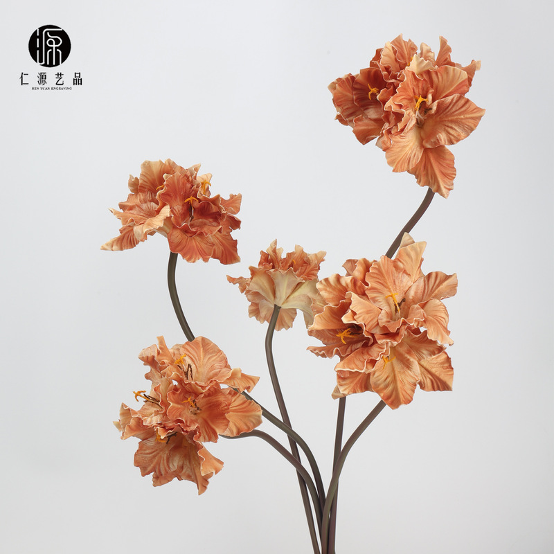Factory Direct Sales Clivia Lily Artificial Flower Branches Decoration Wedding Photography Props Home Accessories Display Design