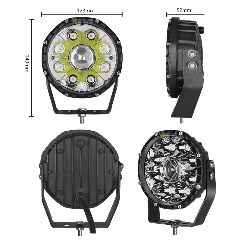 Vehículo todoterreno de 7 pulgadas transformado farola LED delantera del tanque Wrangler luz de enfoque de largo alcance luz de automóvil super brillante image 8