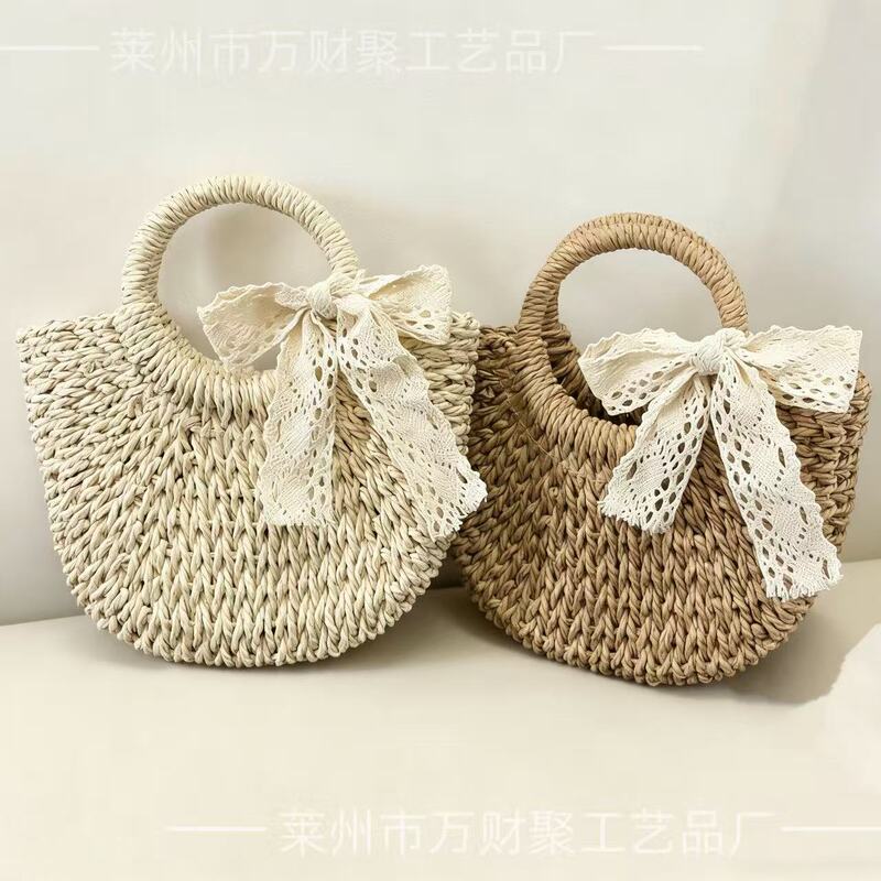 Handmade Baby Straw Woven Round Bucket Bag DIY Warm-Up Team Building Workshop Activity Creative Children's Gift Bag Tote Bag Handmade Baby Straw Woven Round Bucket Bag DIY Warm-Up Team Building Workshop Activity Creative Children's Gift Bag Tote Bag