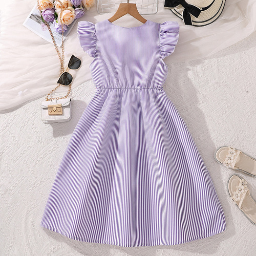 Big girl dress summer children's wear foreign trade new cross-border hit children 7-12 years old flying sleeve princess dress