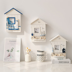 Creative decoration Mediterranean key box key box cabinet wall hanging seabird sea tower key house storage box