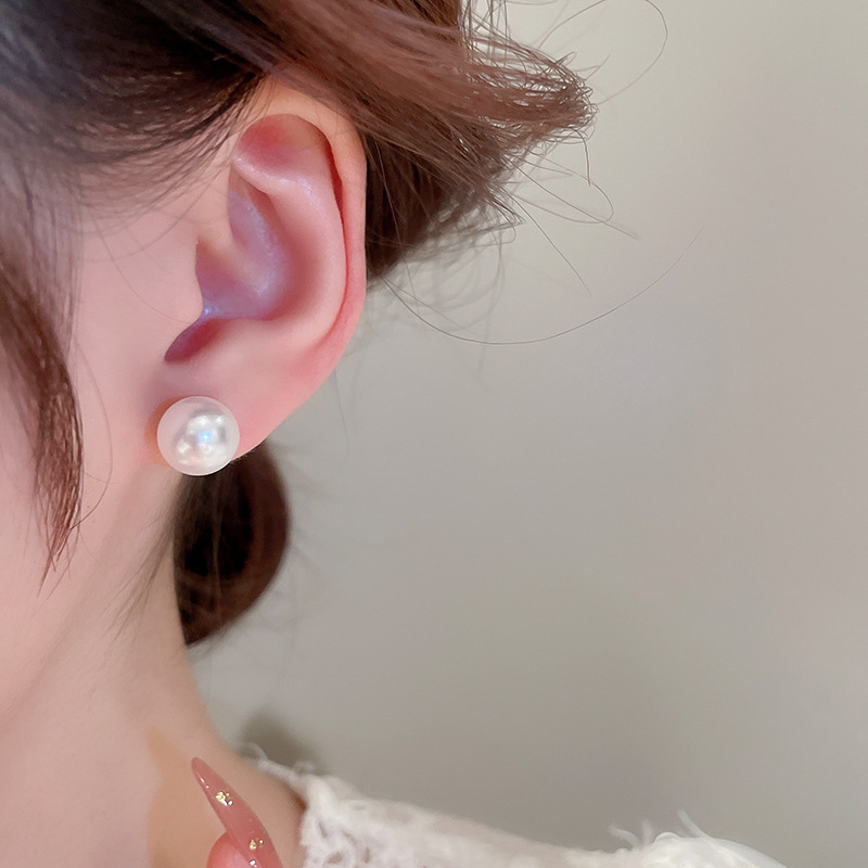 1 Pair Fashion Round Imitation Pearl Plating Women's Ear Studs display picture 12