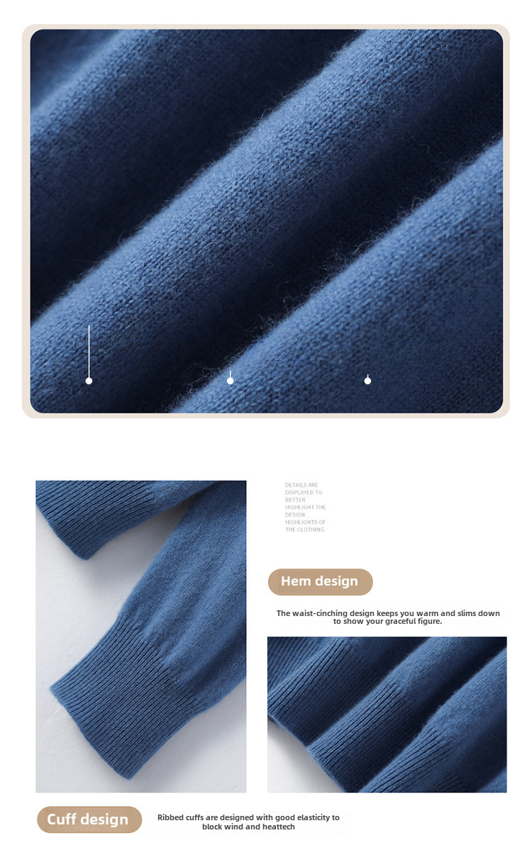 Autumn Women's Long-sleeved Knitted Sweater Loose Large Size Top Wool Pullover Sweater Base-layer Sweater Women's Winter_voghion.com