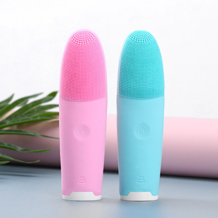 Factory Cleaning Beauty Portable Electric Silicone Cleanser Sonic Vibration Bathroom Waterproof Face Washing Brush