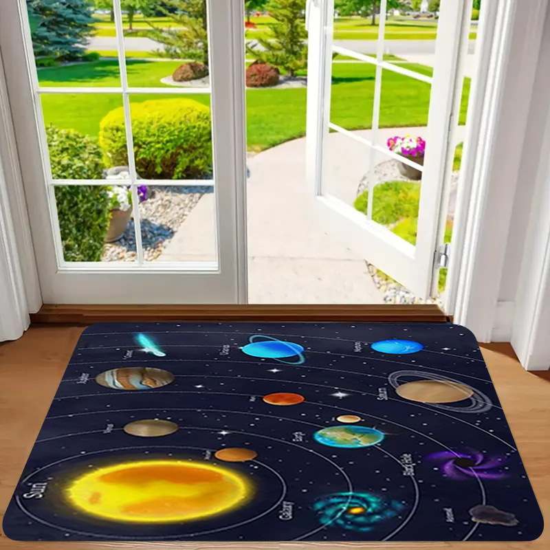 Alfombra de franela estampada, estilo playa, antideslizante, resistente a la suciedad, resistente al desgaste, alfombra para la entrada, dropshipping transfronterizo Y2.