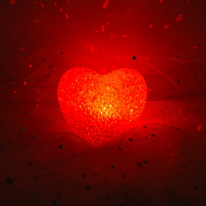Сердечная LED ночник, 5 Вт, размеры 8–30 см, несколько цветов, эластичный ремешок