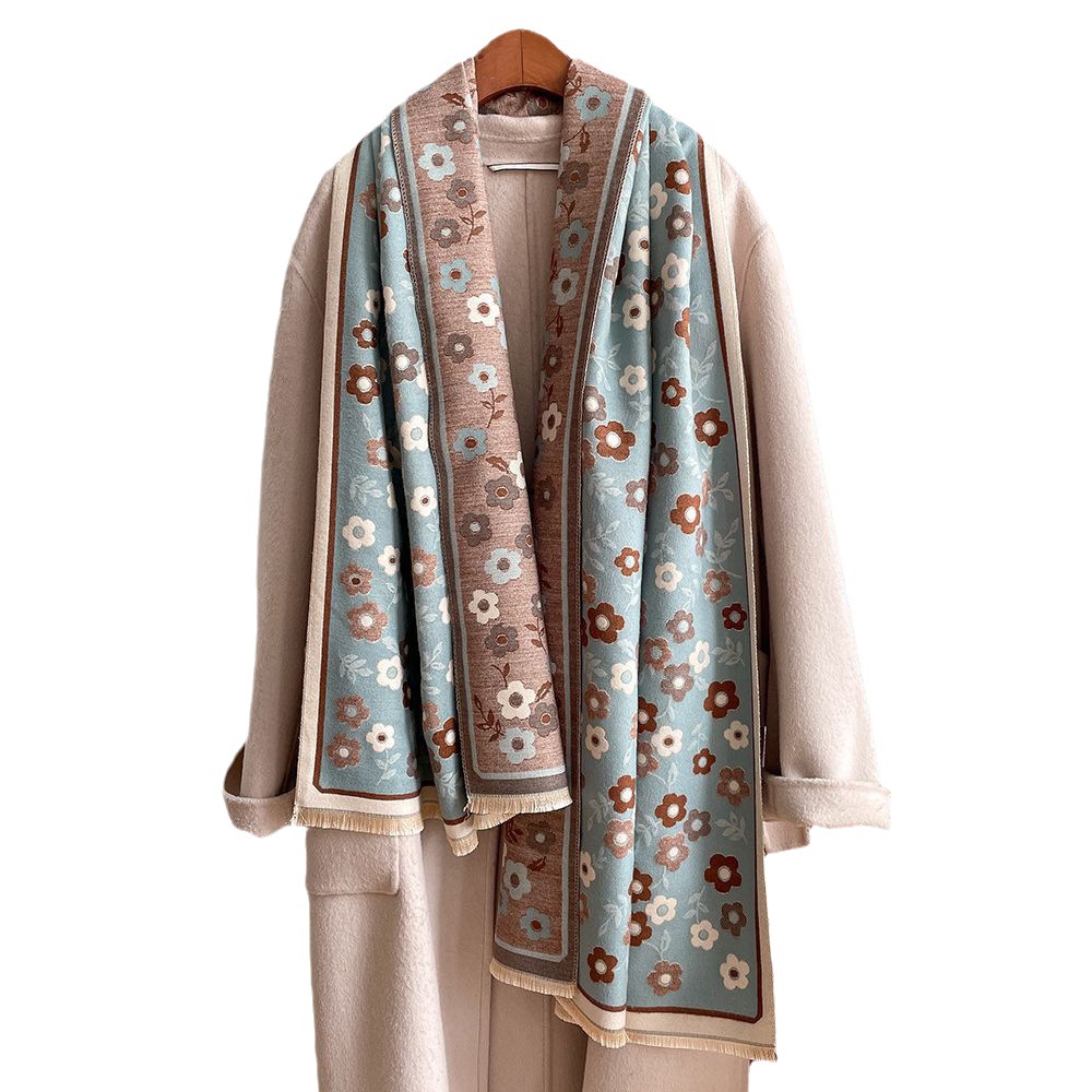 Otoño e Invierno 2023 retro de moda impreso elegante bufanda de cachemira bufanda caliente de viaje exterior chal